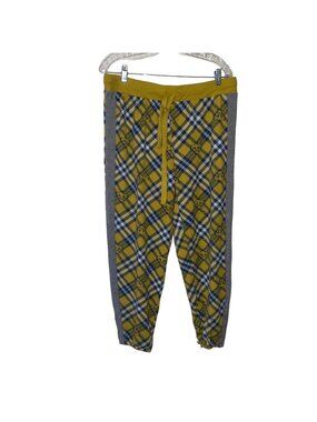 Disney The Lion King Simba Plaid Jogger Pants Yellow Gray Loungewear Size L